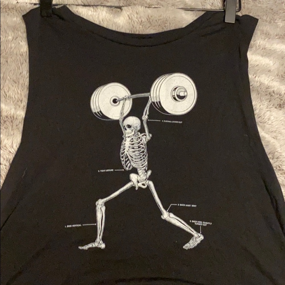 Caffeine and Kilos split jerk tank